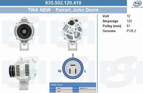 PSH 635.502.120.410 - Laturi inparts.fi