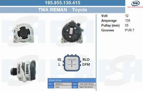 PSH 195.955.130.415 - Laturi inparts.fi