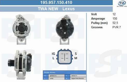 PSH 195.957.150.410 - Laturi inparts.fi