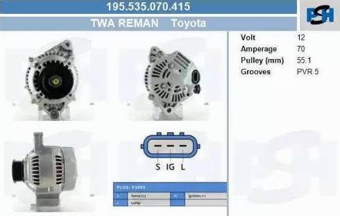 PSH 195.535.070.415 - Laturi inparts.fi