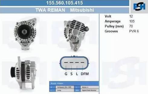 PSH 155.560.105.415 - Laturi inparts.fi