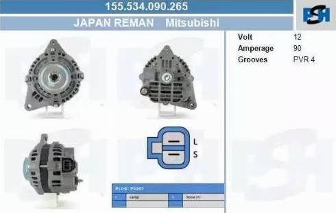 PSH 155.534.090.265 - Laturi inparts.fi