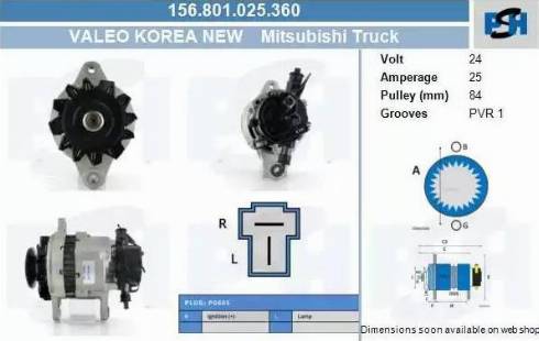 PSH 156.801.025.360 - Laturi inparts.fi