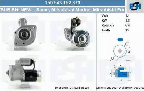 PSH 150.543.152.370 - Käynnistinmoottori inparts.fi