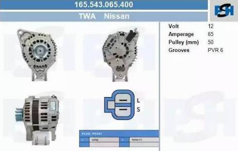 PSH 165.543.065.400 - Laturi inparts.fi