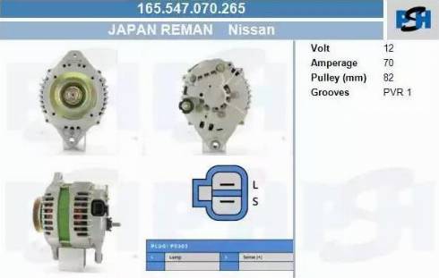 PSH 165.547.070.265 - Laturi inparts.fi