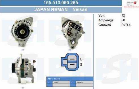 PSH 165.513.060.265 - Laturi inparts.fi