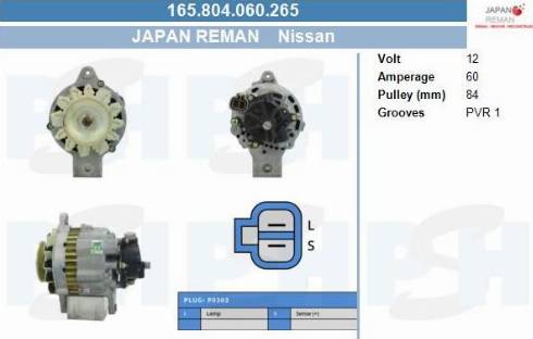 PSH 165.804.060.265 - Laturi inparts.fi