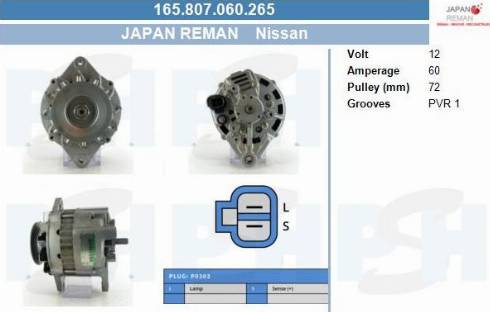 PSH 165.807.060.265 - Laturi inparts.fi