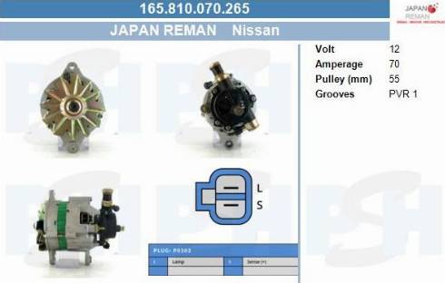 PSH 165.810.070.265 - Laturi inparts.fi