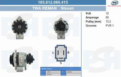 PSH 165.812.060.415 - Laturi inparts.fi