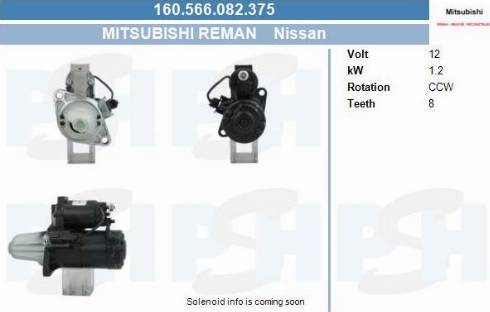 PSH 160.566.082.375 - Käynnistinmoottori inparts.fi
