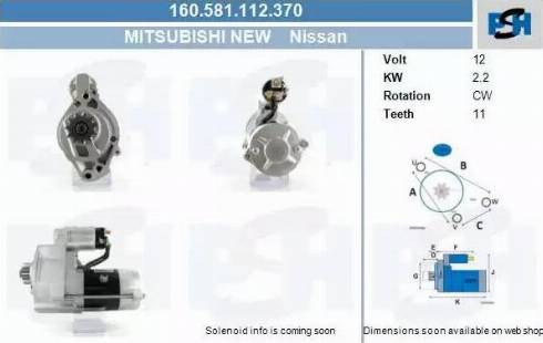 PSH 160.581.112.370 - Käynnistinmoottori inparts.fi