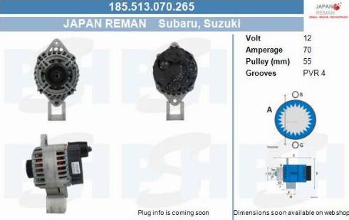 PSH 185.513.070.265 - Laturi inparts.fi