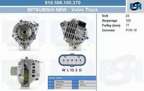 PSH 816.506.100.370 - Laturi inparts.fi