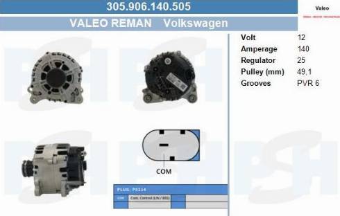 PSH 305.906.140.505 - Laturi inparts.fi