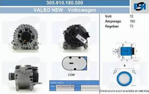 PSH 305.910.180.500 - Laturi inparts.fi