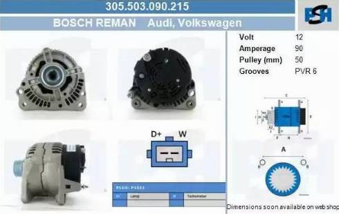 PSH 305.503.090.215 - Laturi inparts.fi