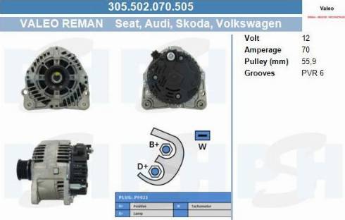 PSH 305.502.070.505 - Laturi inparts.fi