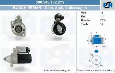 PSH 300.548.102.215 - Käynnistinmoottori inparts.fi