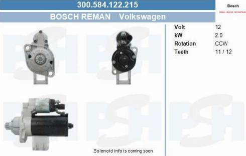 PSH 300.584.122.215 - Käynnistinmoottori inparts.fi