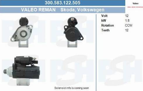 PSH 300.583.122.505 - Käynnistinmoottori inparts.fi