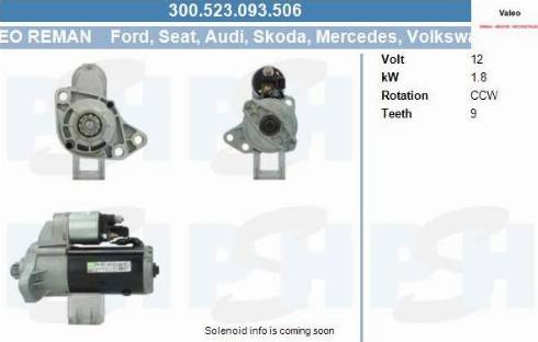 PSH 300.523.093.506 - Käynnistinmoottori inparts.fi