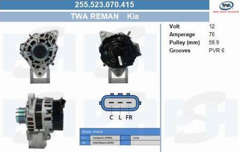 PSH 255.523.070.415 - Laturi inparts.fi