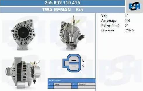 PSH 255.602.110.415 - Laturi inparts.fi