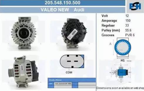 PSH 205.548.150.500 - Laturi inparts.fi