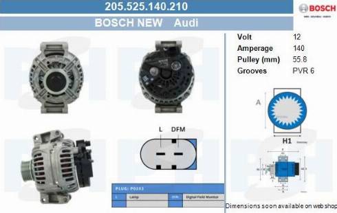 PSH 205.525.140.210 - Laturi inparts.fi