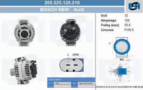 PSH 205.525.120.210 - Laturi inparts.fi