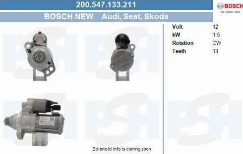PSH 200.547.133.211 - Käynnistinmoottori inparts.fi