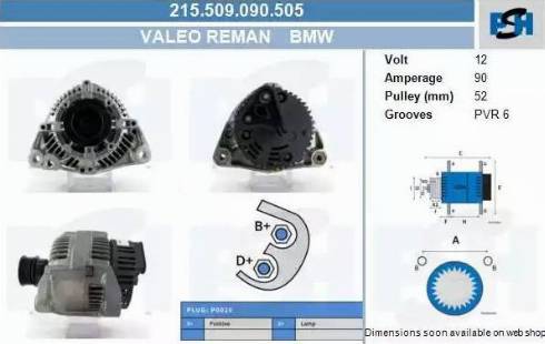 PSH 215.509.090.505 - Laturi inparts.fi