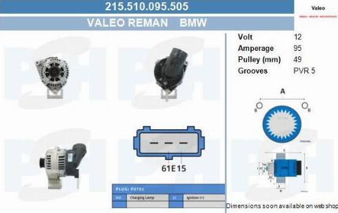 PSH 215.510.095.505 - Laturi inparts.fi