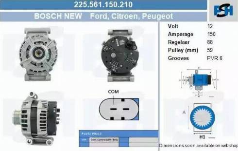 PSH 225.561.150.210 - Laturi inparts.fi