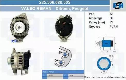 PSH 225.506.080.505 - Laturi inparts.fi