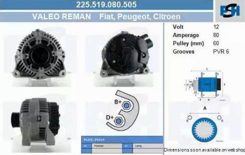 PSH 225.519.080.505 - Laturi inparts.fi