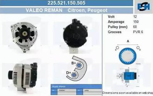 PSH 225.521.150.505 - Laturi inparts.fi