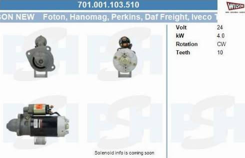 PSH 701.001.103.510 - Käynnistinmoottori inparts.fi