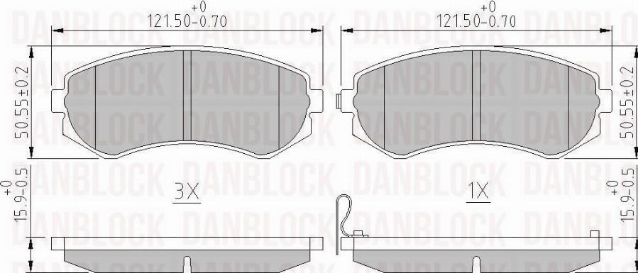 DAN-BLOCK DB 510944 - Jarrupala, levyjarru inparts.fi