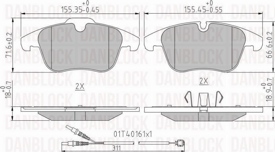 DAN-BLOCK DB 510929 - Jarrupala, levyjarru inparts.fi