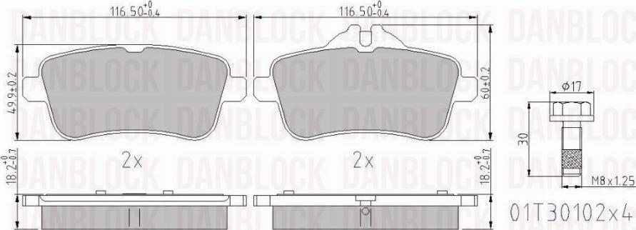 DAN-BLOCK DB 510971 - Jarrupala, levyjarru inparts.fi