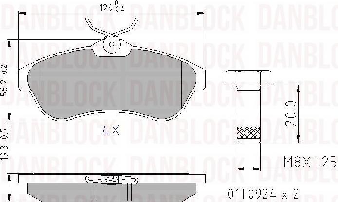 DAN-BLOCK DB 510408 - Jarrupala, levyjarru inparts.fi