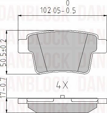 DAN-BLOCK DB 510480 - Jarrupala, levyjarru inparts.fi