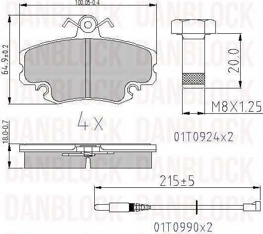 DAN-BLOCK DB 510434 - Jarrupala, levyjarru inparts.fi