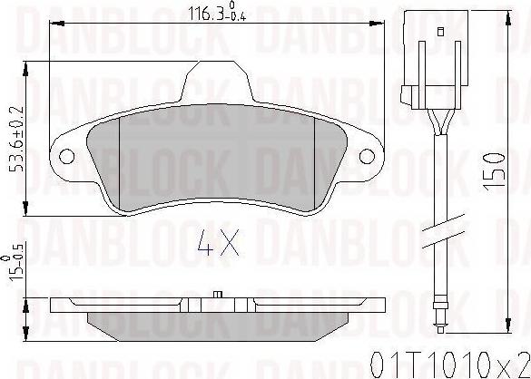 DAN-BLOCK DB 510435 - Jarrupala, levyjarru inparts.fi