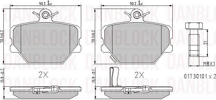 DAN-BLOCK DB 510429 - Jarrupala, levyjarru inparts.fi