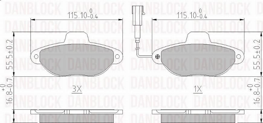 DAN-BLOCK DB 510594 - Jarrupala, levyjarru inparts.fi