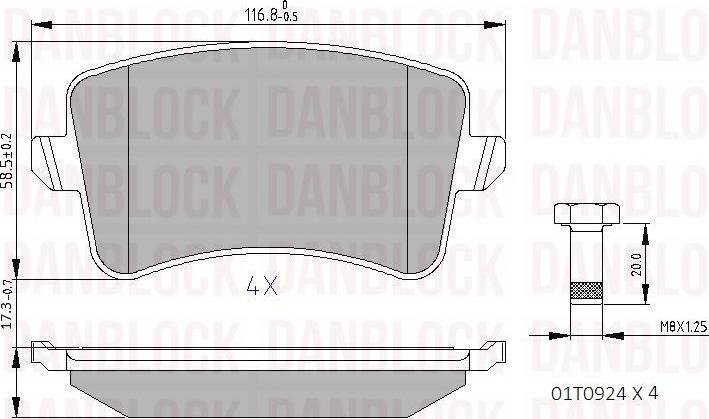 DAN-BLOCK DB 510566 - Jarrupala, levyjarru inparts.fi